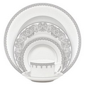 Waterford China Lismore Lace Platinum 5pc Place Setting